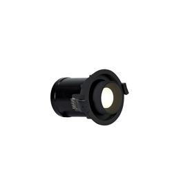 DX200416  Barda Retractable Recessed Adjustable Round Spotlight, 8W, 3000K, 24°,585lm,Black  & Black, Dia: 85mm Cut Out 75mm, 3yrs Warranty